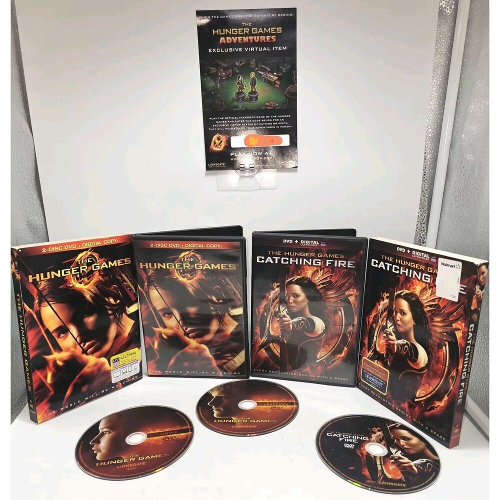 The Hunger Games & Catching Fire 2-Movie DVD Bundle 2-Disc Special Editions Lot